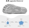 HIITAVE Men Barefoot Water Shoes Beach Aqua Socks Quick Dry for Outdoor Sport Hiking Swiming SurfingDark Gray