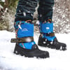 ALEADER Kids Outdoor Snow Boots Insulated Boys Girls Waterproof Winter Boots Little KidBig KidBlue Print