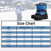 ALEADER Kids Outdoor Snow Boots Insulated Boys Girls Waterproof Winter Boots Little KidBig KidBlue Print