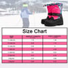 ALEADER Kids Outdoor Snow Boots Insulated Boys Girls Waterproof Winter Boots Little KidBig KidPink Print