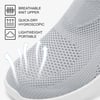 ALEADER Womens Slip On Energycloud Walking Shoes Stretch Knit Sneakers Breathable Athletic TennisLightGray