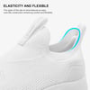 ALEADER Womens Slip On Energycloud Walking Shoes Stretch Knit Sneakers Breathable Athletic TennisWhite