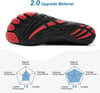 HIITAVE Men Barefoot Water Shoes Beach Aqua Socks Quick Dry for Outdoor Sport Hiking Swiming SurfingBlackRed