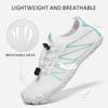 hiitave Womens Water Shoes Quick Dry Barefoot for Swim Diving Surf Aqua Sports Pool Beach Walking YogaWhite Aqua