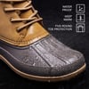 ALEADER Mens Classic Duck Boots Insulated Waterproof Winter Snow BootsBrown