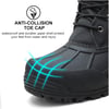 ALEADER Mens Waterproof Insulated Winter Snow BootsBlack Canvas02