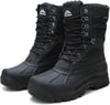 ALEADER Mens Waterproof Insulated Winter Snow BootsBlack Canvas02