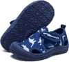 ALEADER Toddler BoysGirls Water Shoes Kids Swim Beach SandalsNavyDinosaur