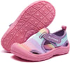 ALEADER Toddler BoysGirls Water Shoes Kids Swim Beach SandalsPink Rainbow