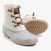 ALEADER Women Winter Snow Boots Waterproof Lined Insulated with Zipper Duck BootsBeige