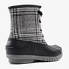 ALEADER Women Winter Snow Boots Waterproof Lined Insulated with Zipper Duck BootsBlackGrey