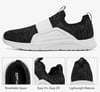 ALEADER Womens Casual SlipOn Walking Sneakers Comfort Knit Tennis Walking ShoesBlackWhite