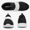 ALEADER Womens Casual SlipOn Walking Sneakers Comfort Knit Tennis Walking ShoesBlackWhite