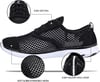 ALEADER Lightweight Water Shoes for Women Mesh Quick Drying Aqua ShoesBlack