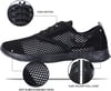 ALEADER Lightweight Water Shoes for Women Mesh Quick Drying Aqua ShoesBlackBlack