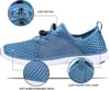 ALEADER Lightweight Water Shoes for Women Mesh Quick Drying Aqua ShoesPowerBlue