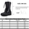 ALEADER Mens Winter Waterproof Insulated Shell Warm Inner Comfortable Outdoor Snow BootsBlackElastic Lace