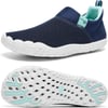 Womens Hydro Barefoot Water Shoes  Ultra Lightweight Drain Sole  QuickDry Tech Upper  Beach  River Water ShoeNavyAqua