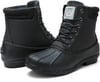 ALEADER Mens Duck Boot  Waterproof Shell  Fur Lined Insulated Winter Snow BootUltra Black