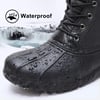 ALEADER Mens Duck Boot  Waterproof Shell  Fur Lined Insulated Winter Snow BootUltra Black