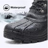 ALEADER Mens Waterproof Winter Snow Boots Outdoor Insulated BootsBlack Pu01