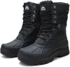 ALEADER Mens Waterproof Winter Snow Boots ThinsulateBlack Canvas02