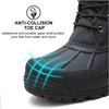 ALEADER Mens Waterproof Winter Snow Boots ThinsulateBlack Canvas02