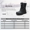 ALEADER Mens Waterproof Winter Snow Boots ThinsulateBlack Canvas02