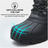 ALEADER Mens Waterproof Winter Snow Boots ThinsulateBlack Pu01