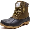 ALEADER Mens Duck Boot  Waterproof Shell  Fur Lined Insulated Winter Snow BootBrownTan