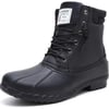 ALEADER Mens Duck Boot  Waterproof Shell  Fur Lined Insulated Winter Snow BootUltra Black