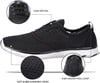 ALEADER Mens Quick Drying Aqua Water ShoesBlack Stylish