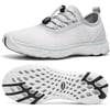 imageALEADER Womens Stylish Water Shoes QuickDry Xdrain Water Sneakers Lightweight ampamp Comfort FootedWhiteLtgray