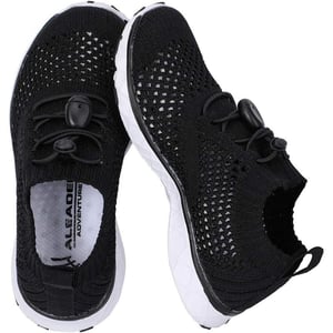 ALEADER Kids Slipon Quick Dry Water Shoes ToddlerLittle KidBig KidBlackWhiteKnit