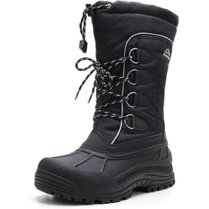 ALEADER Mens Winter Waterproof Insulated Shell Warm Inner Comfortable Outdoor Snow BootsBlackLace