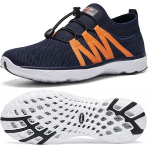 ALEADER Mens Quick Drying Aqua Water Shoes1NavyOrange