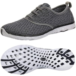 ALEADER Mens Quick Drying Aqua Water ShoesGray Stylish