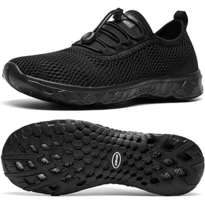 imageALEADER Womens Stylish Water Shoes QuickDry Xdrain Water Sneakers Lightweight ampamp Comfort FootedAll Black