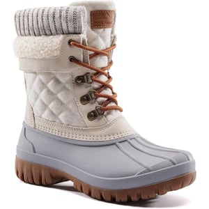 imageALEADER Womens Winter Snow Boots  Waterproof Shell  Duck BootsBeige