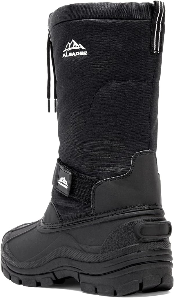 ALEADER Mens Insulated Waterproof Outdoor Warm Snow BootsBlack400g Thinsulate