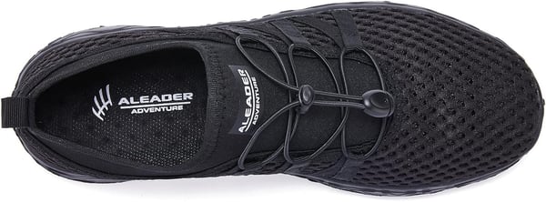 Aleader Mens Mesh Slip On Water ShoesAll Black