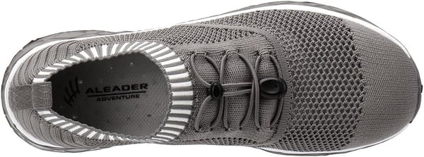 Aleader Mens Mesh Slip On Water ShoesOvercast Gray Knit