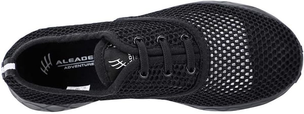 ALEADER Mens Quick Drying Aqua Water ShoesBlackBlack