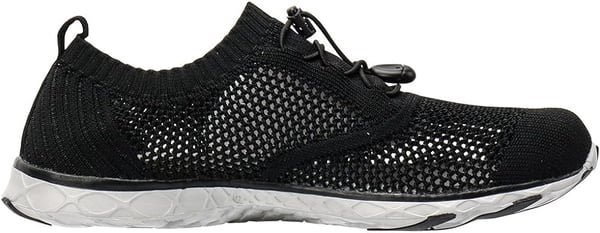 Aleader Mens Mesh Slip On Water ShoesBlackGray Knit