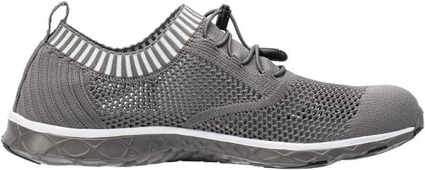 Aleader Mens Mesh Slip On Water ShoesOvercast Gray Knit