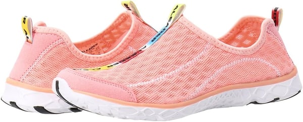 Aleader Womens Mesh Slip On Water ShoesSandy Rose