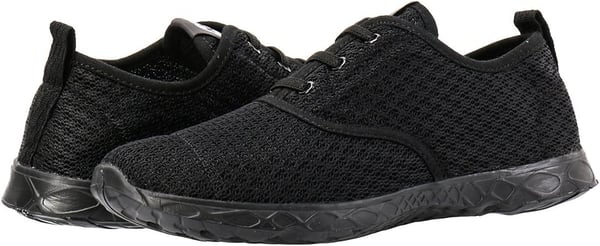 ALEADER Mens Quick Drying Aqua Water ShoesAll Black Stylish