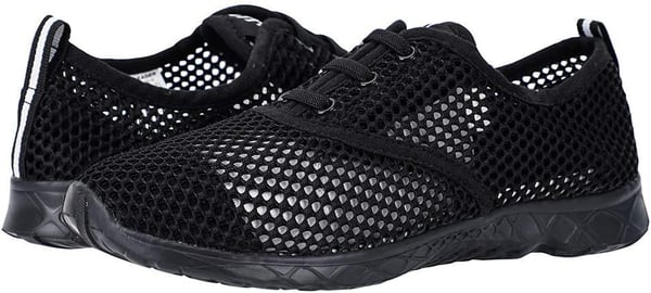 ALEADER Lightweight Water Shoes for Women Mesh Quick Drying Aqua ShoesBlackBlack