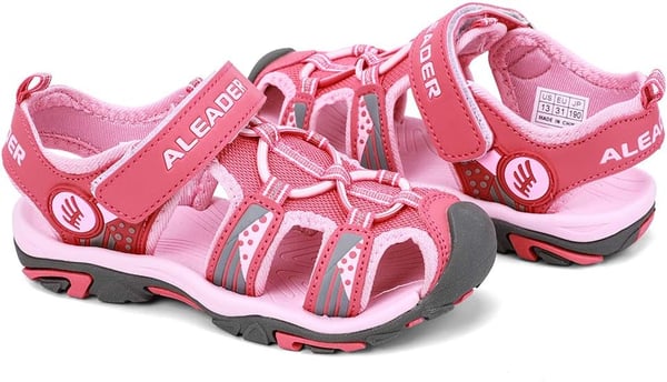 ALEADER Kids Youth Sport Water Hiking Sandals ToddlerLittle KidBig KidPink