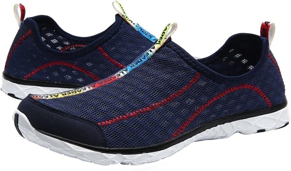 Aleader Mens Mesh Slip On Water ShoesNavy